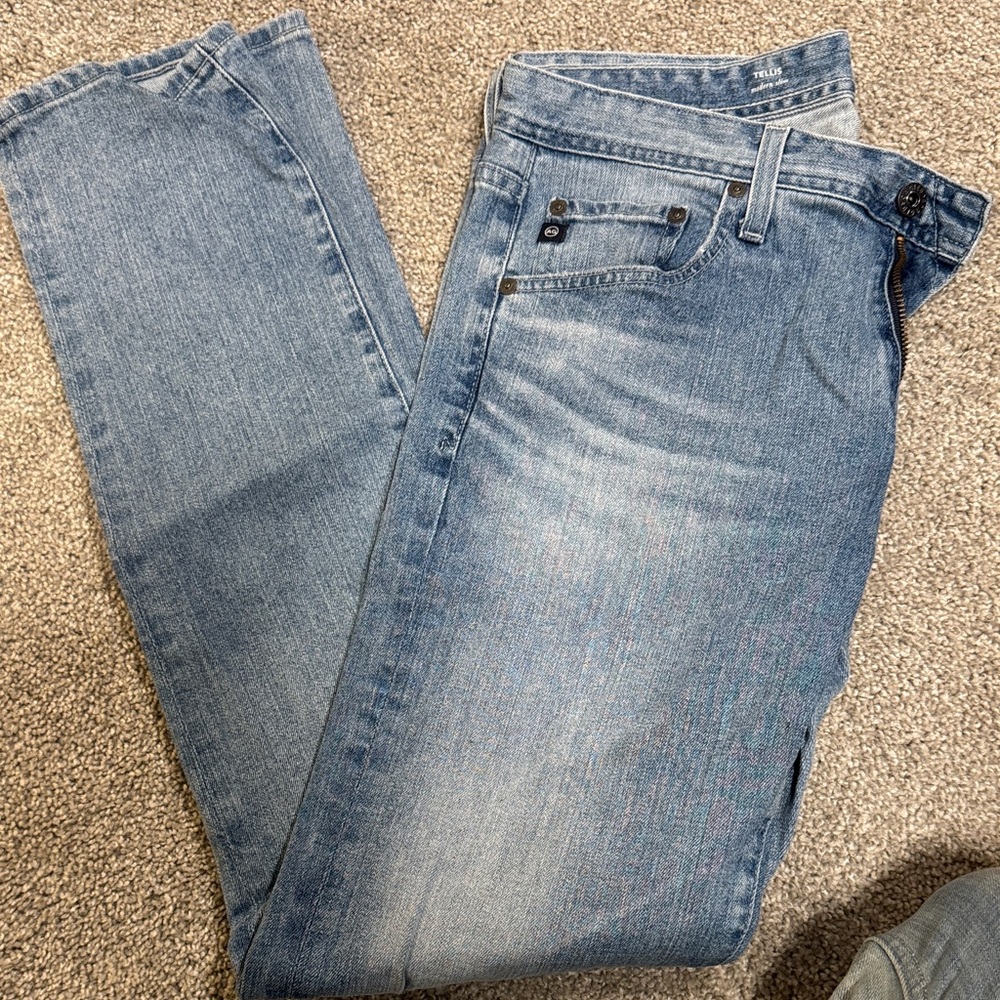 AG Adriano Goldschmied Faded Denim Slim Jeans